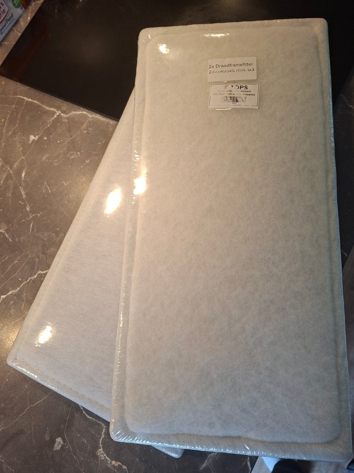 4 stuks Brink WTW-UNIT filters 237x495 mm, Ophalen of Verzenden, Nieuw, Ventilator en Afzuiger