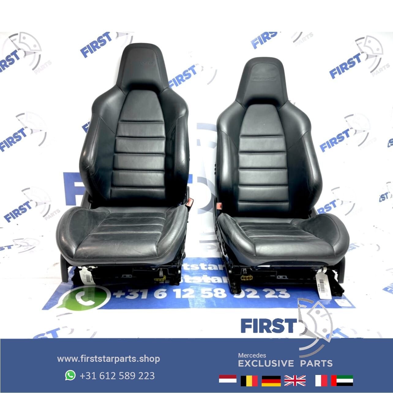 W204 C63 AMG Stoelen Mercedes C Klasse 2007-2014 Zwart Leer, Auto-onderdelen, Interieur en Bekleding, Gebruikt, -, Ophalen of Verzenden