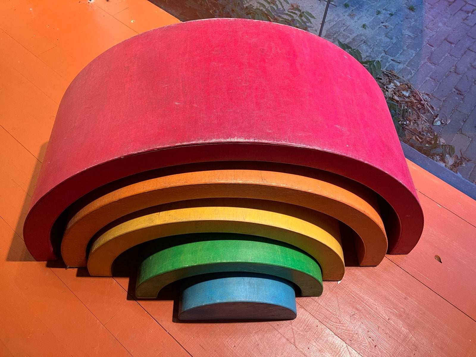 Grimms regenboog XXL - Houten stapelblokken -, Ophalen of Verzenden, Gebruikt, Bouwen