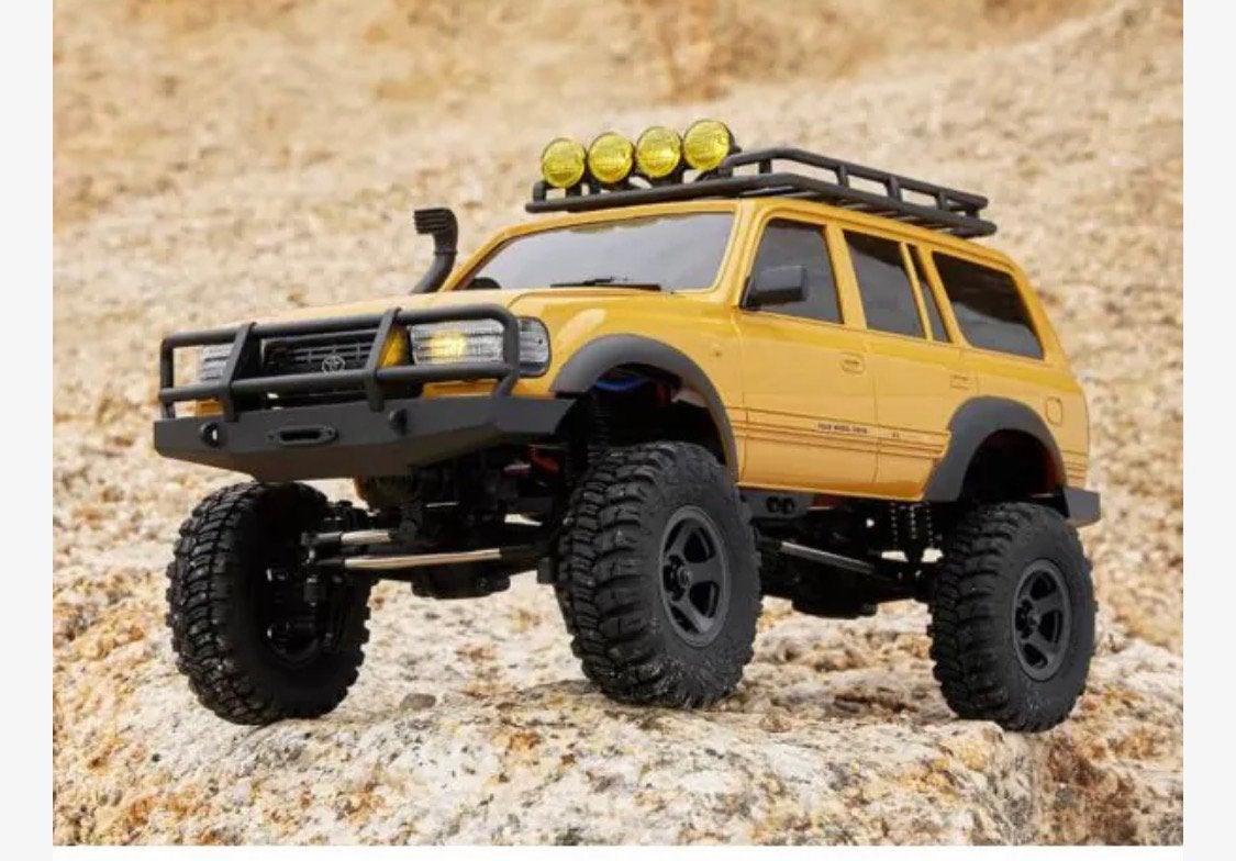 FMS 1/18 Toyota LC80 FCX18 Scaler RTR V2 - Geel, Ophalen of Verzenden, Nieuw, Auto onroad