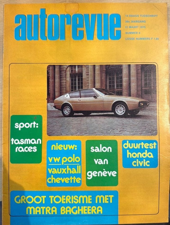 Autorevue 1975/6: Matra, Honda, Alfa, VW, Ophalen of Verzenden, Zo goed als nieuw, Honda