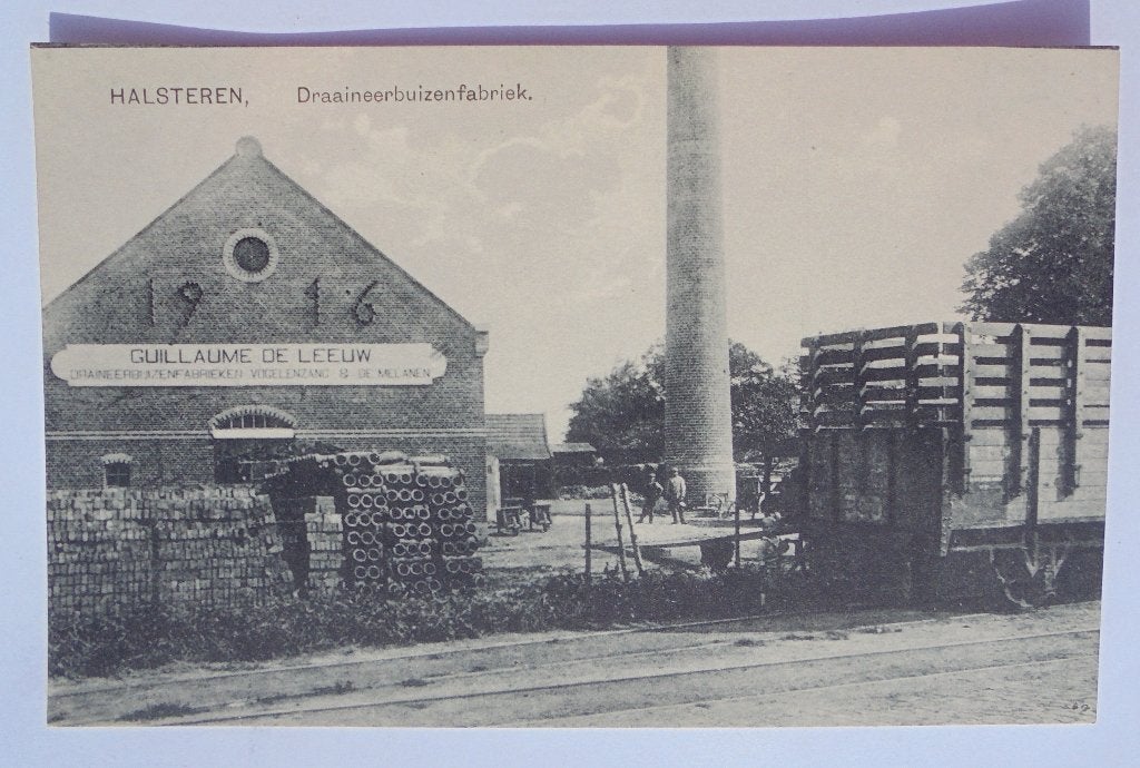 Halsteren Draineerbuizenfabriek Guillaume de Leeuw 1916., Ophalen of Verzenden, Voor 1920, Ongelopen, Noord-Brabant