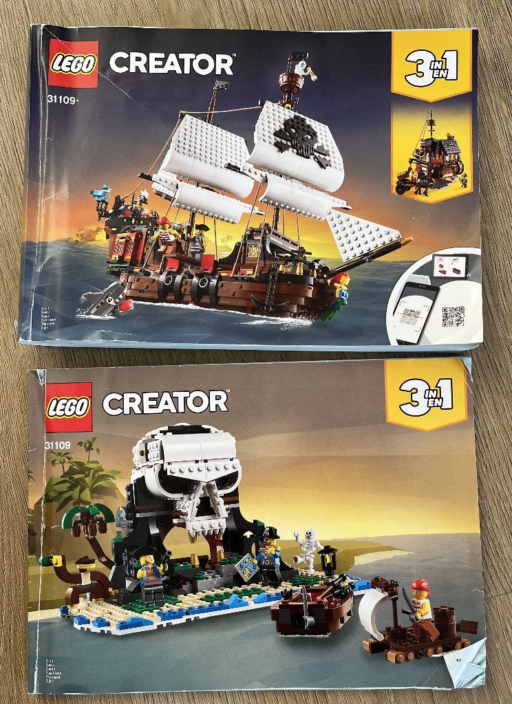 Lego creator 31109 piratenschip, Compleet, Lego, Ophalen of Verzenden, Zo goed als nieuw