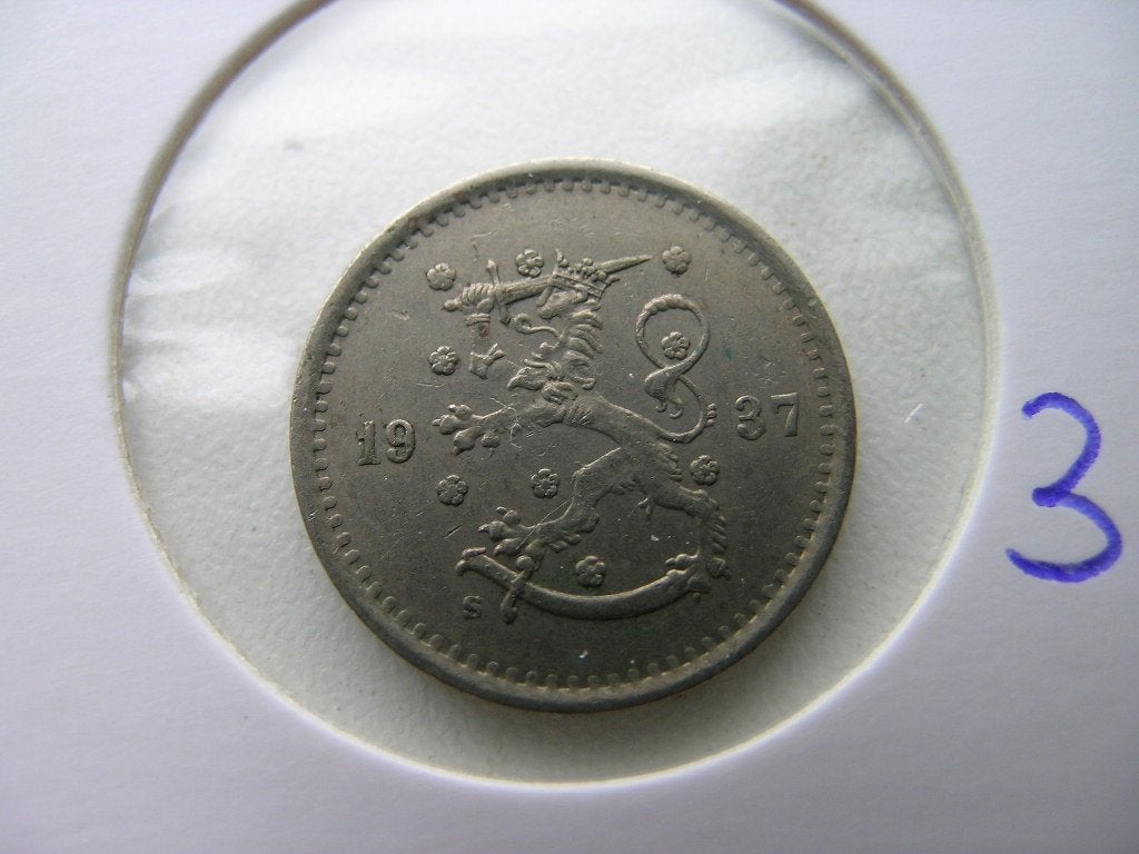 50 Pennia 1937 Finland (nr 3), Ophalen of Verzenden, Overige landen, Losse munt