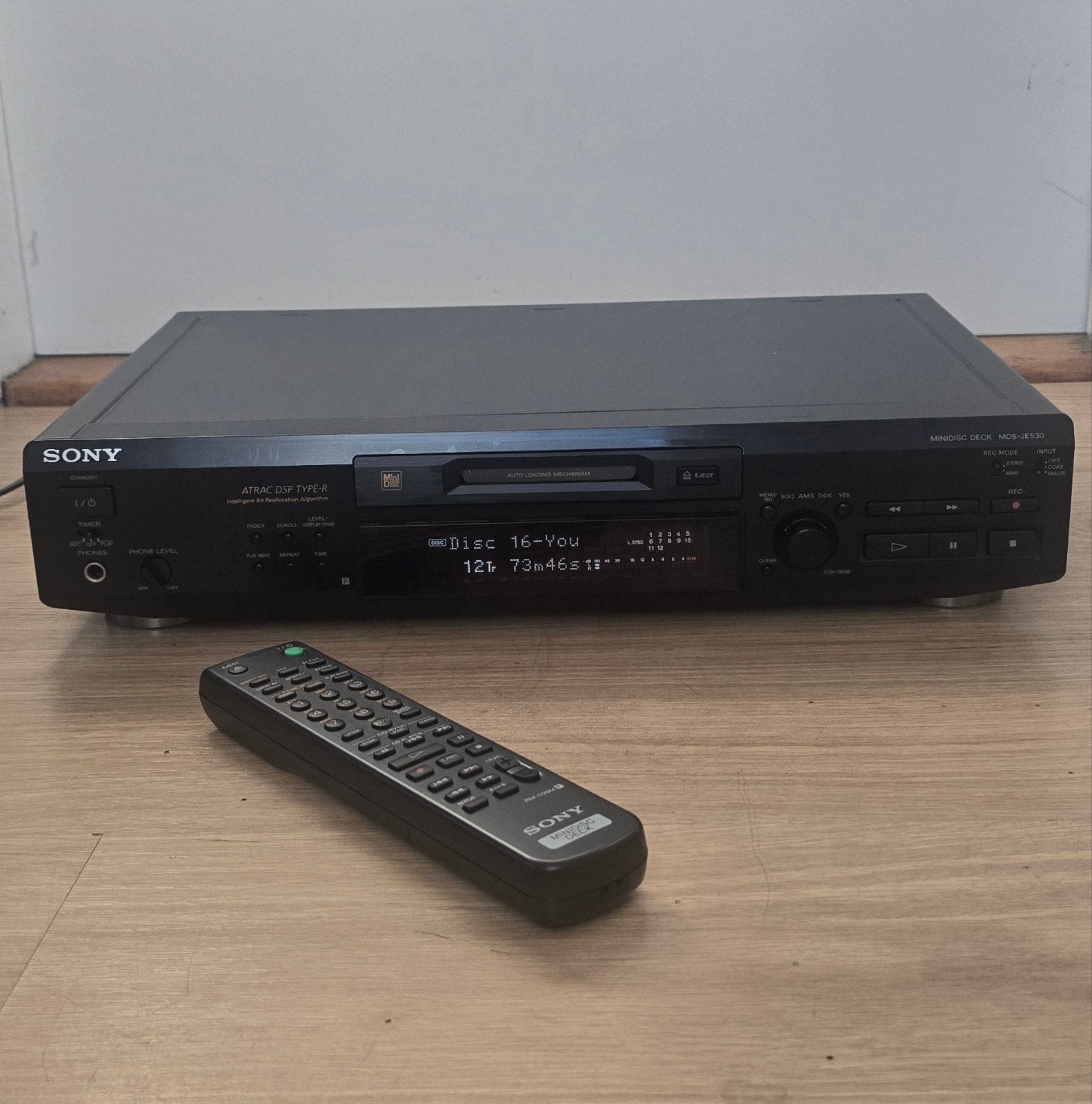 Sony MDS-JE530 Minidisc Recorder met Afstandsbediening, Ophalen of Verzenden