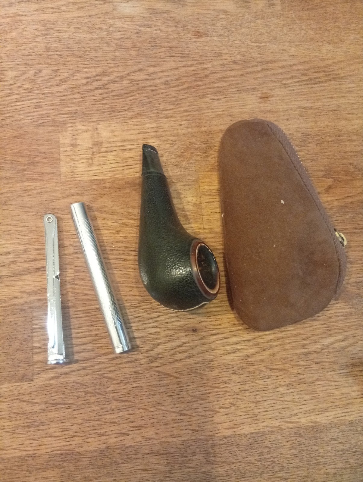 Vintage Pipo pijp met etui en accessoires, Ophalen of Verzenden, Gebruikt