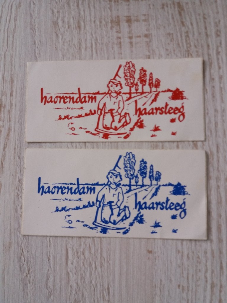 2 stickers Carnaval haorendam te haarsteeg, Ophalen of Verzenden, Zo goed als nieuw, Bedrijf of Vereniging