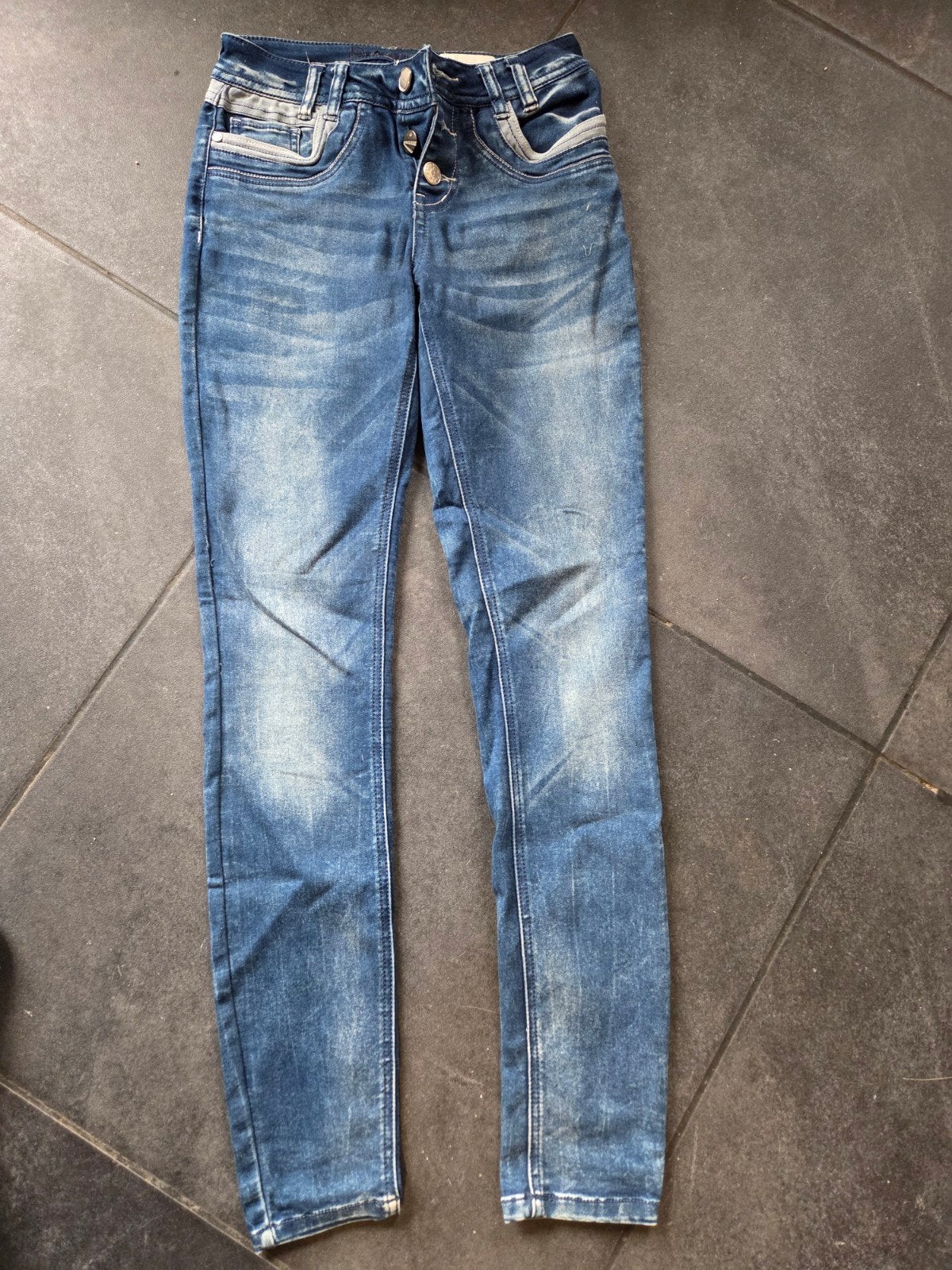 Denim 1982 Skinny Jeans - Maat 34, Kleding | Dames, Ophalen, Blauw, Denim 1982, W27 (confectie 34) of kleiner