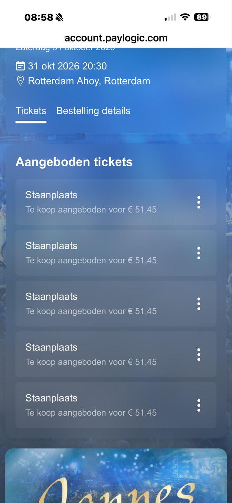 Jannes Ahoy Rotterdam, Drie personen of meer, Oktober
