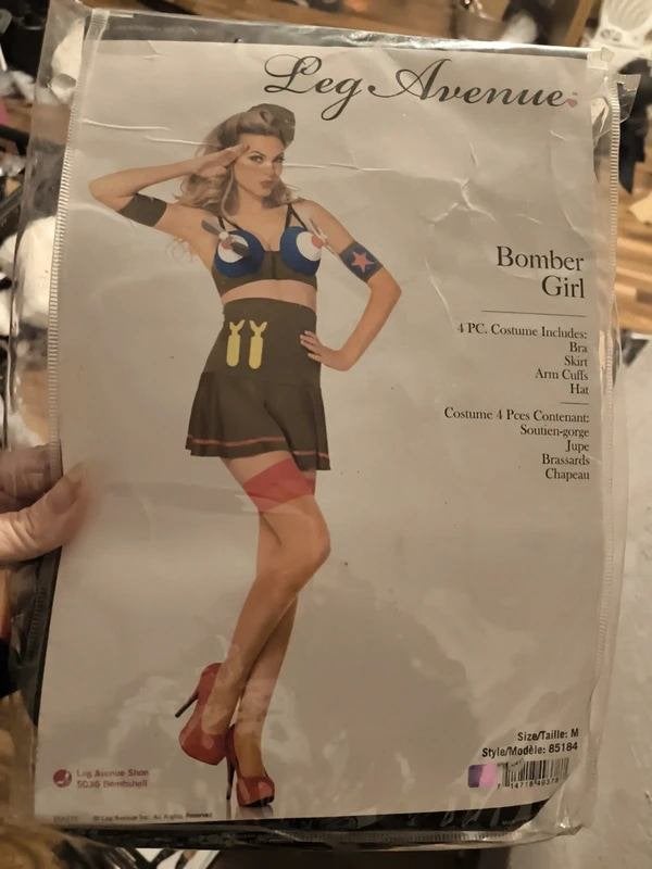 Leg Avenue 85184 - Bomber Girl - M, Kleding | Dames, Carnavalskleding en Feestkleding, Maat 38/40 (M), Verzenden, Nieuw, Overige thema's
