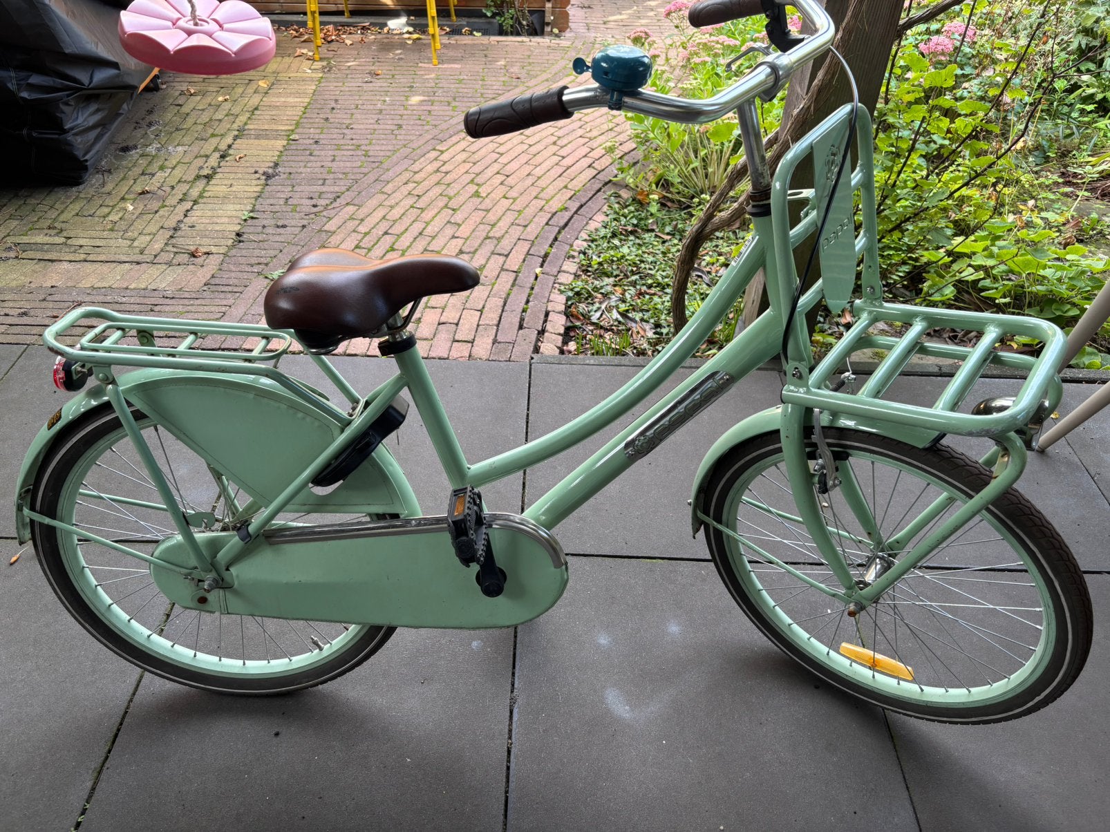 Meisjes transportfiets 22 inch mintgroen merk Popal, Ophalen, Zo goed als nieuw, 22 inch