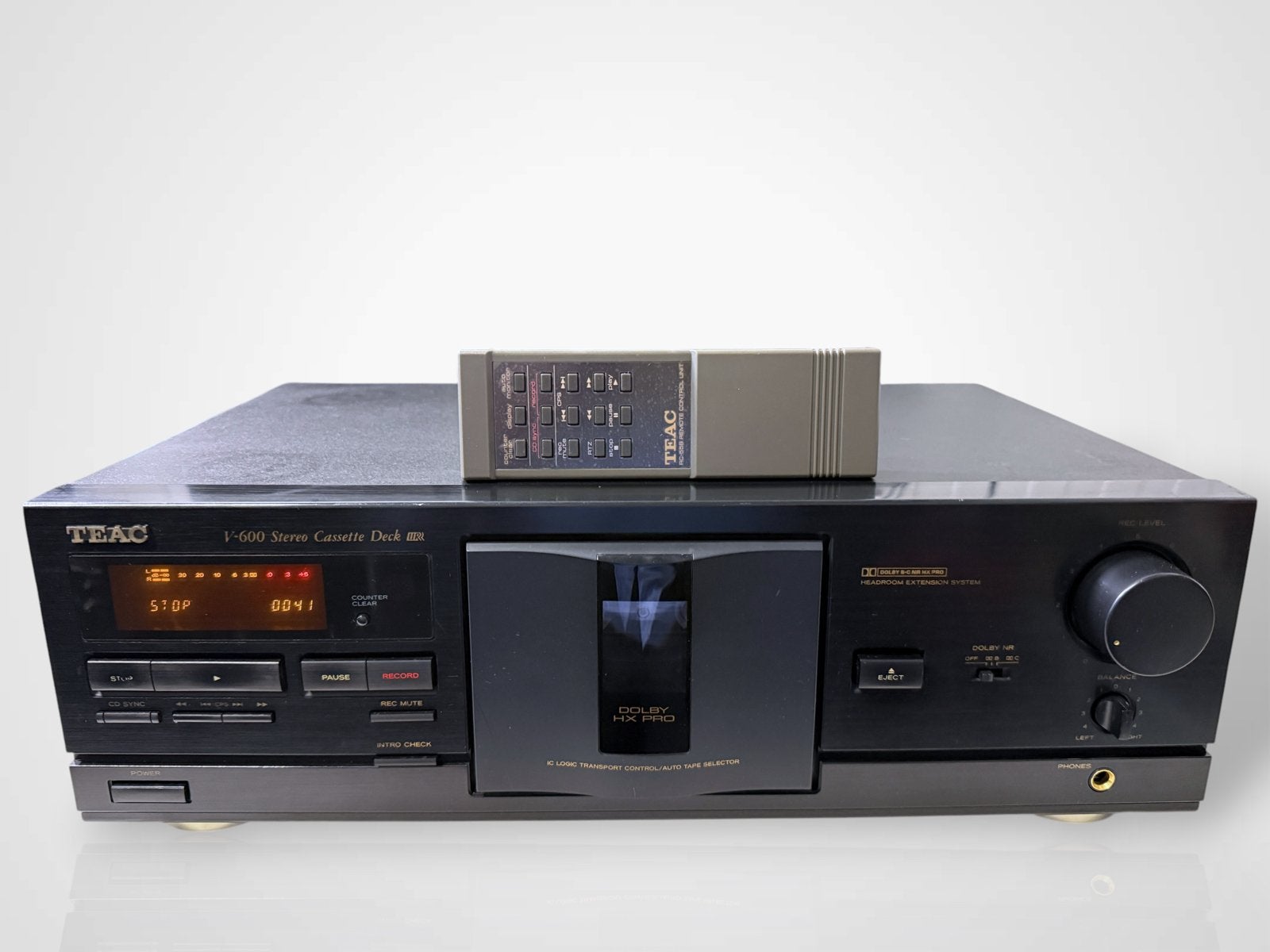 TEAC V-600 Stereo Cassette Deck met afstandsbediening, Audio, Tv en Foto, Tiptoetsen, Teac, Enkel, Ophalen of Verzenden