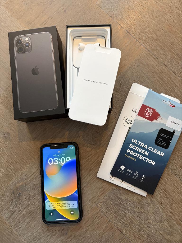 iPhone 11 Pro, Telecommunicatie, Mobiele telefoons | Apple iPhone, Gebruikt, Zonder simlock, Grijs, Zonder abonnement