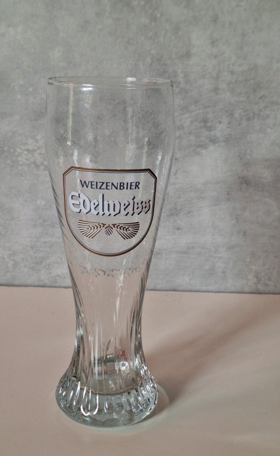 Origineel Edelweiss Weizenbier bierglas – 50 cl, Ophalen of Verzenden, Bierglas