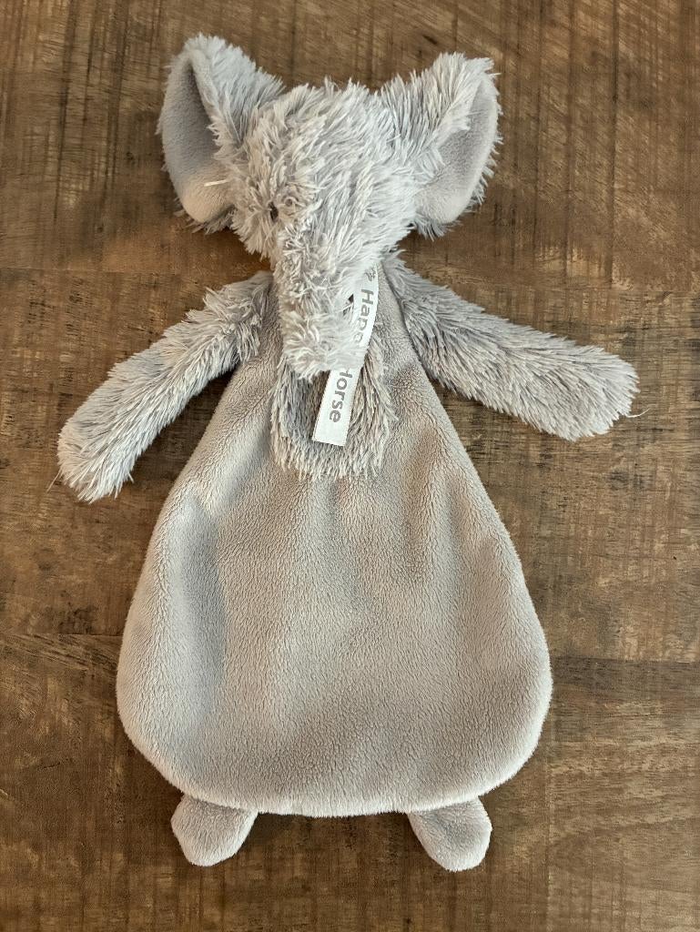 Happy Horse olifant Enzo knuffeldoekje tutdoekje grijs. ZGAN, Ophalen of Verzenden, Zo goed als nieuw, Overige typen