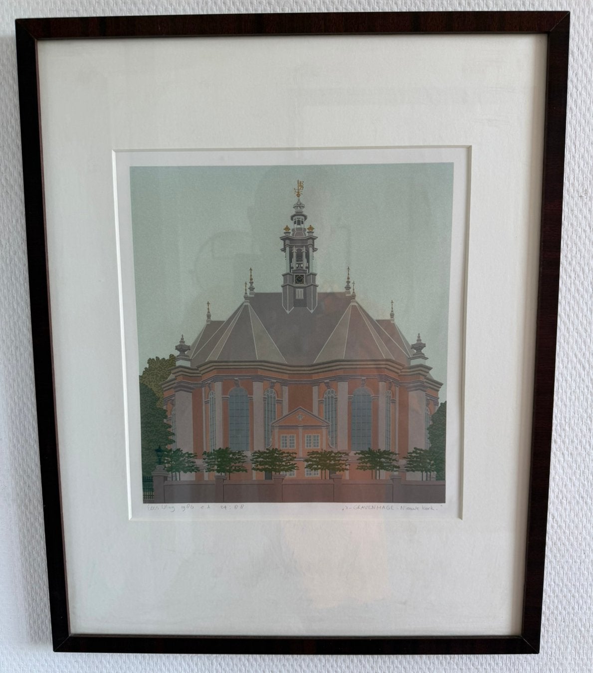 Sees Vlag litho Nieuwe Kerk s-Gravenhage, Verzenden