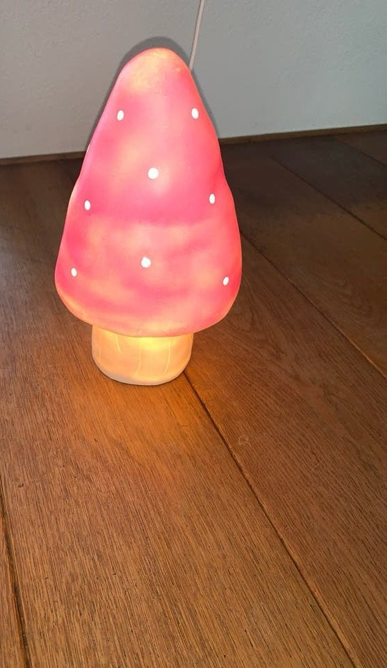 Vintage Heico paddenstoel lampen roze en blauw, Ophalen of Verzenden