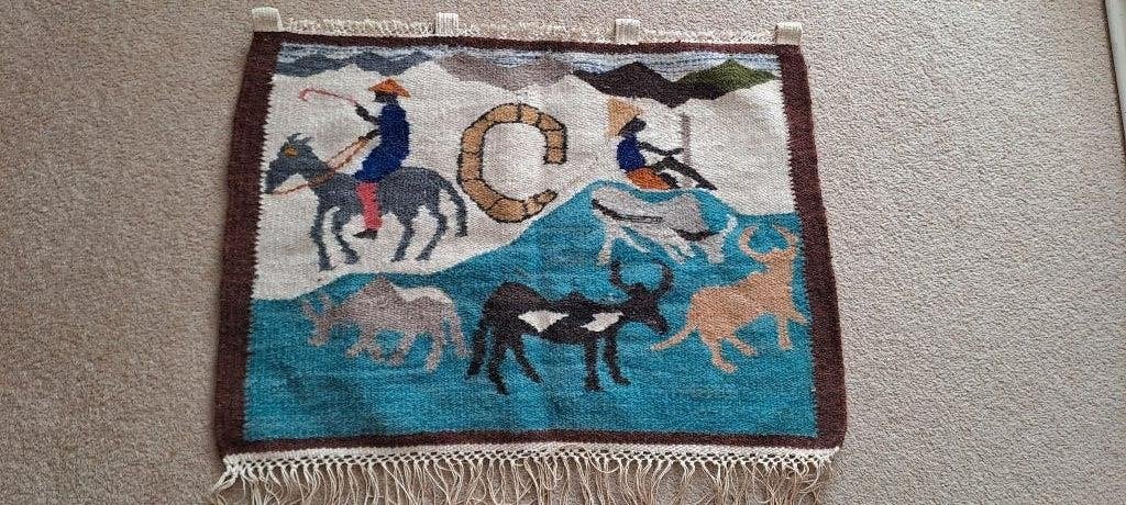 curiosa Wandkleed met man op paard      , Ophalen of Verzenden