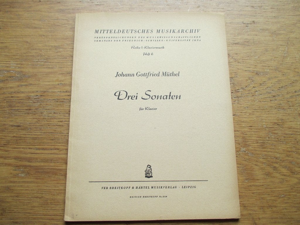 Johann Gottfried Müthel - Drei Sonaten voor Klavier, Gebruikt, Klassiek, Ophalen of Verzenden, Artiest of Componist
