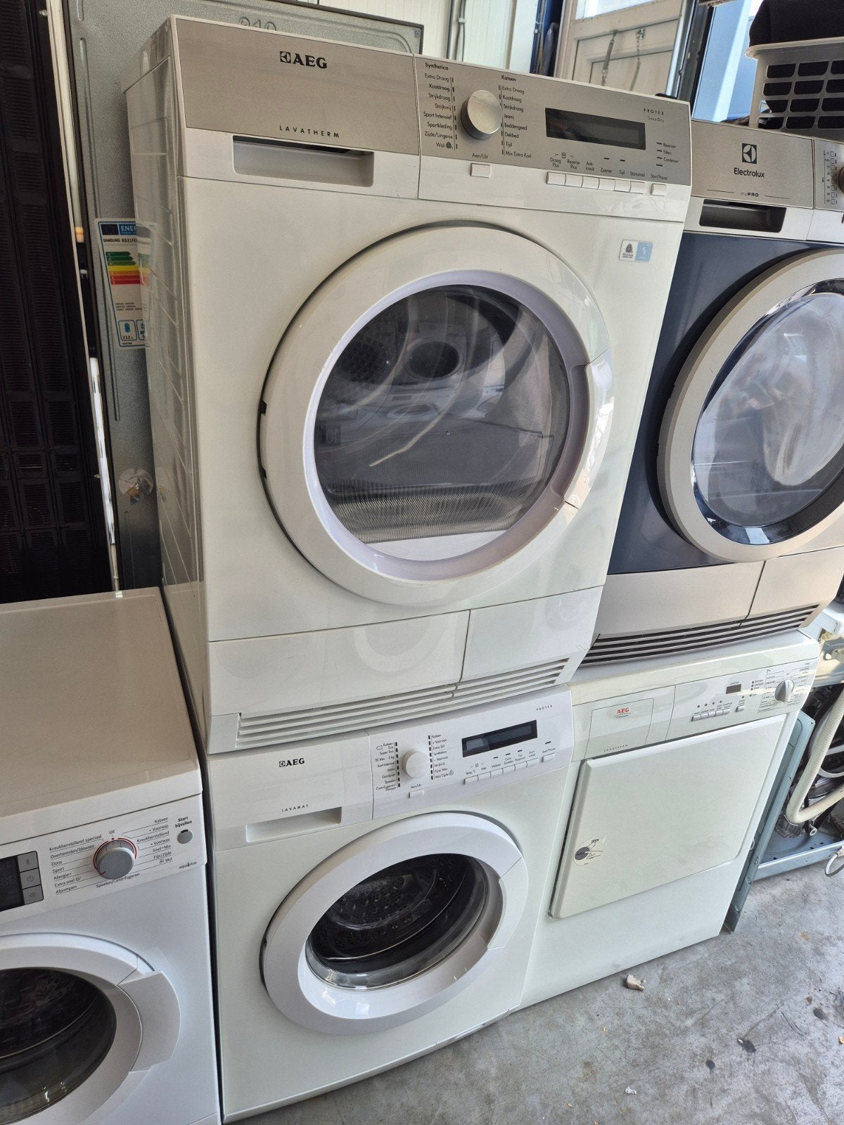 Goedwerkende AEG wasmachine en droger 7kg met garantie, 6 tot 8 kg, Ophalen, 85 tot 90 cm
