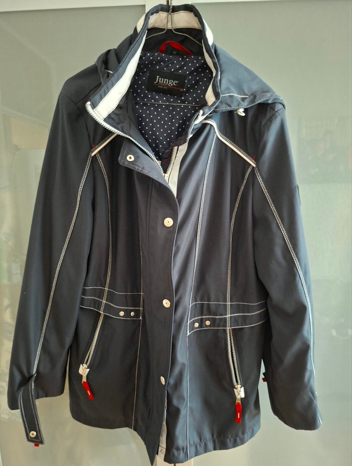 Junge Danmark wind breaker jas, Junge, Blauw, Maat 42/44 (L), Ophalen of Verzenden