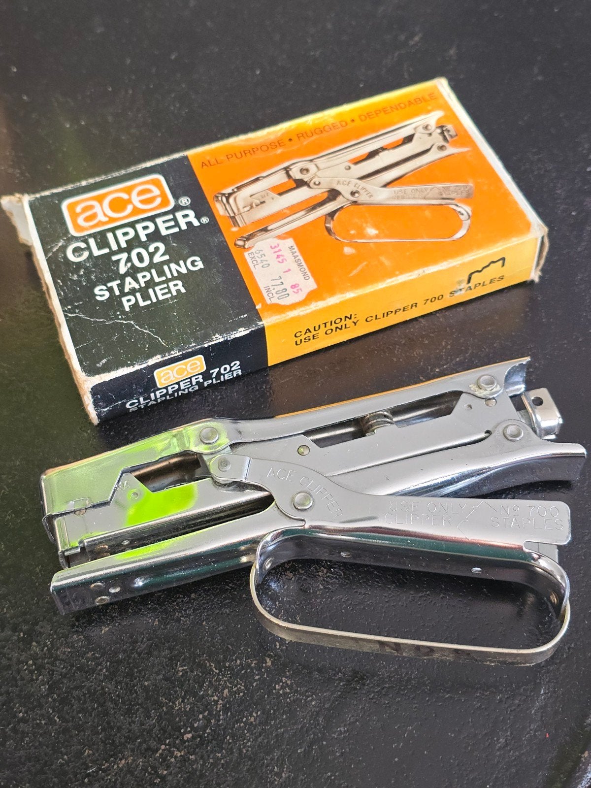 vintage antieke Ace Clipper 702 niettang, een iconisch model, Ophalen of Verzenden
