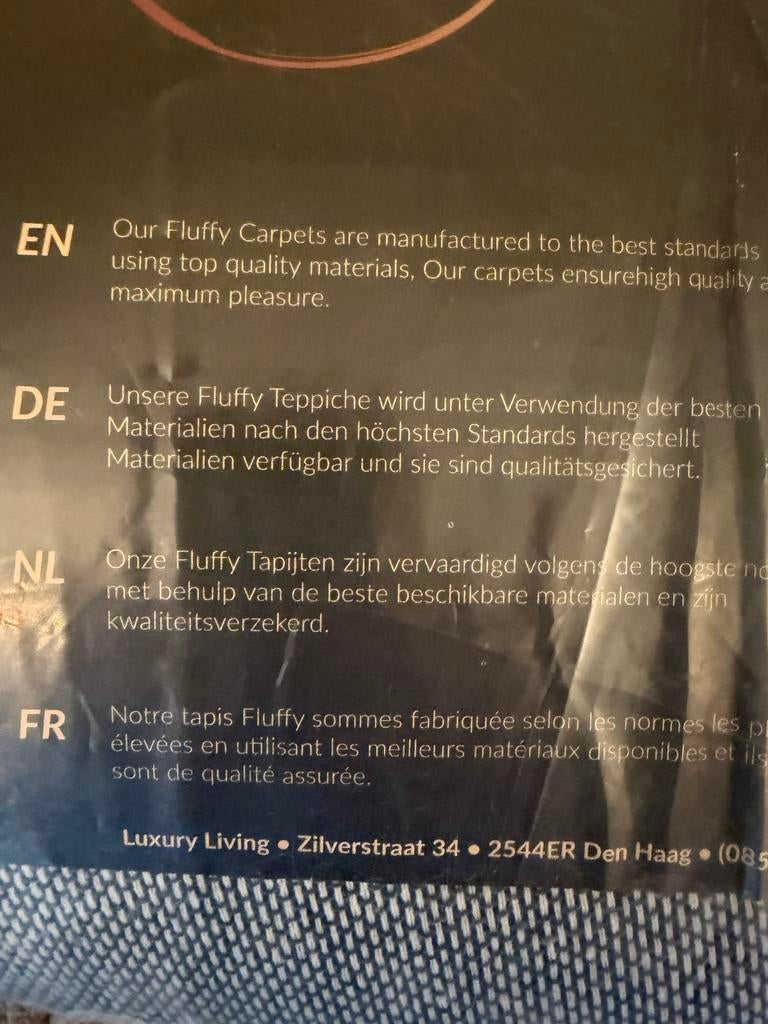 Fluffy kleed, Rond, Nieuw, Ophalen of Verzenden, Crème