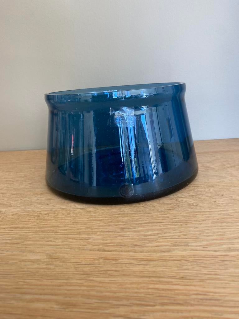 Maria kariis design blauwe glazen kom, Ophalen of Verzenden