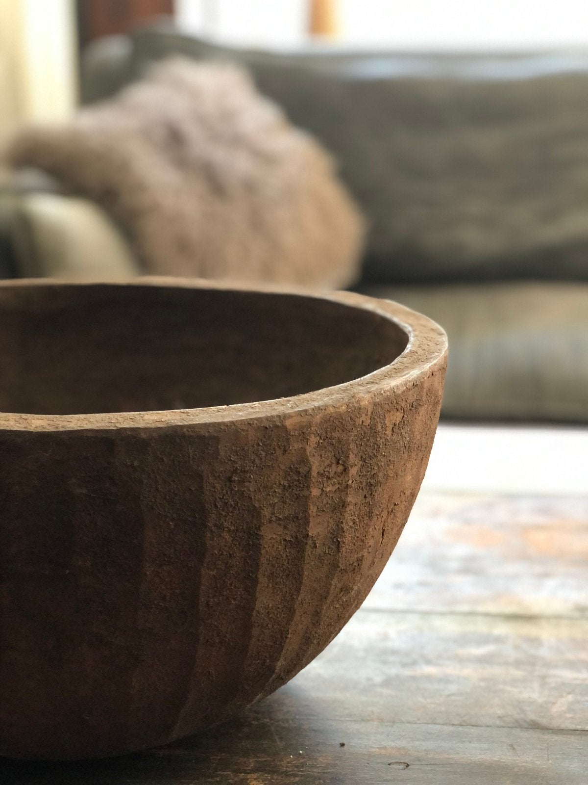 HOFFZ houten bowl kom schaal sober landelijk, Huis en Inrichting, Ophalen of Verzenden