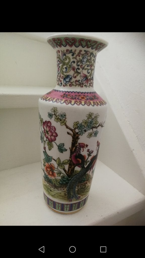 Chinese Italiaanse vaas bloemen pauw, Ophalen