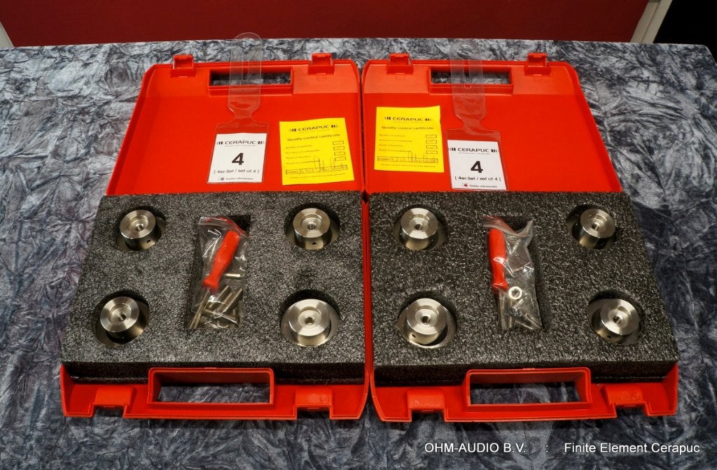 Finite Elemente Cerapuc, 2 Sets van 4 Stuks Beschikbaar, Metaal, Ophalen of Verzenden, Zo goed als nieuw, Met opbergdoos
