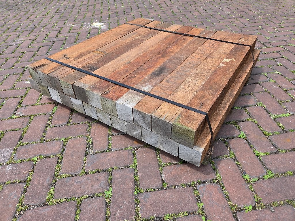 23 Hardhouten palen 8x8 cm - 1.00 m lang - nr: HB93, Ophalen, Palen, Nieuw, Hardhout