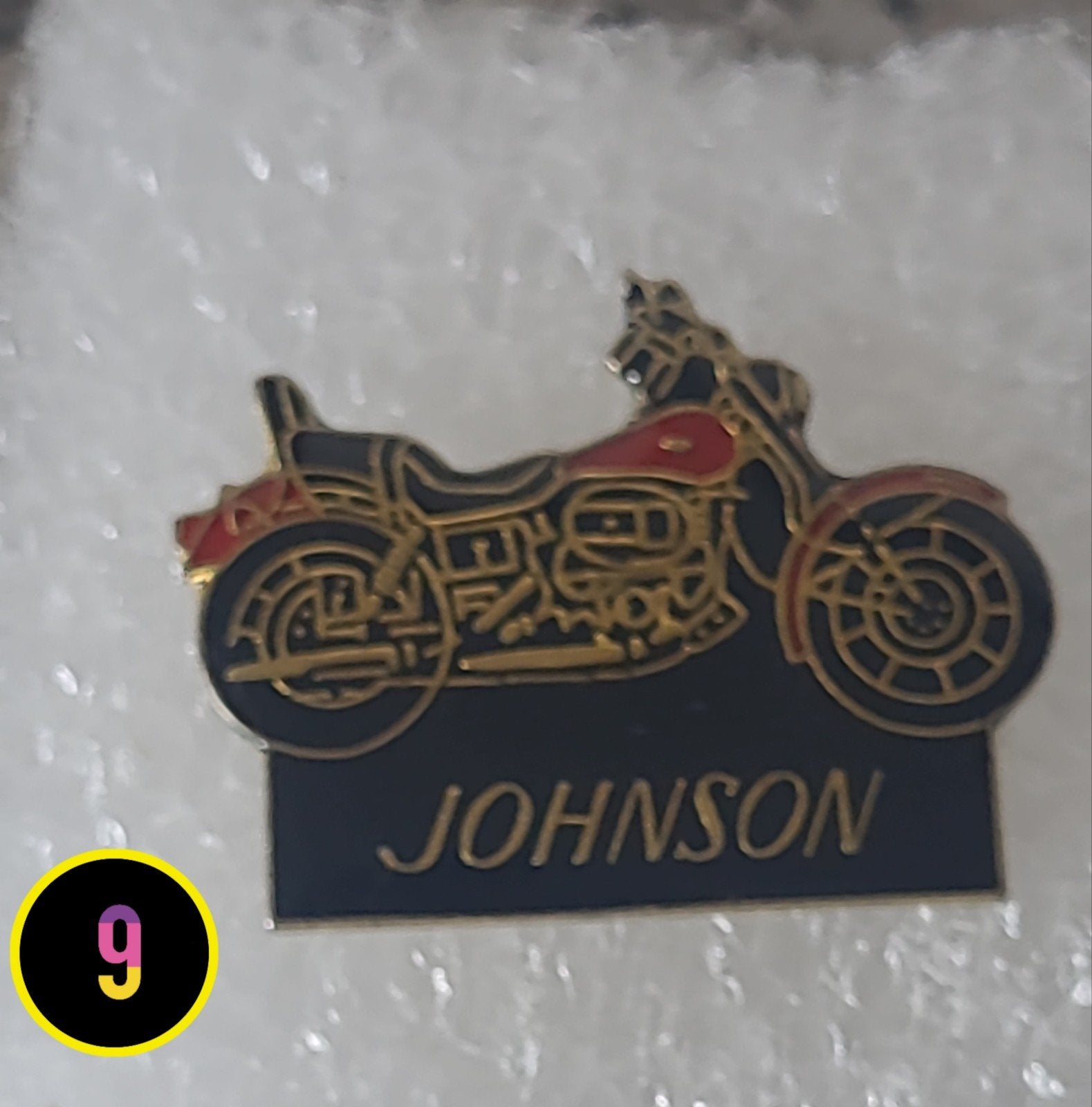 Johnson motorfiets pin, Verzenden