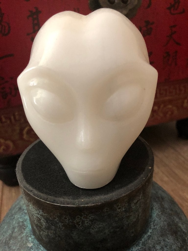 Star Being Witte Jade, 7,5 cm hoog, Ophalen of Verzenden, Zo goed als nieuw