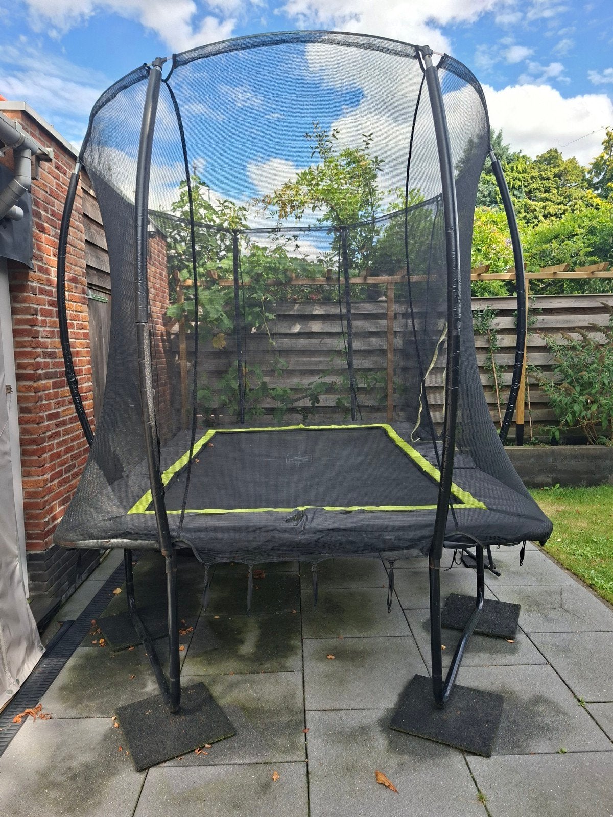 nette exit trampoline 214x305 met net, hoes en nieuwe rand