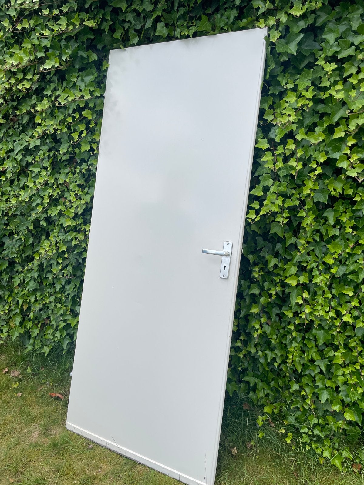 Witte opdek binnendeur met klink - 200x88 cm, Doe-het-zelf en Verbouw, Deuren en Horren, Ophalen, Gebruikt, 80 tot 100 cm, Binnendeur