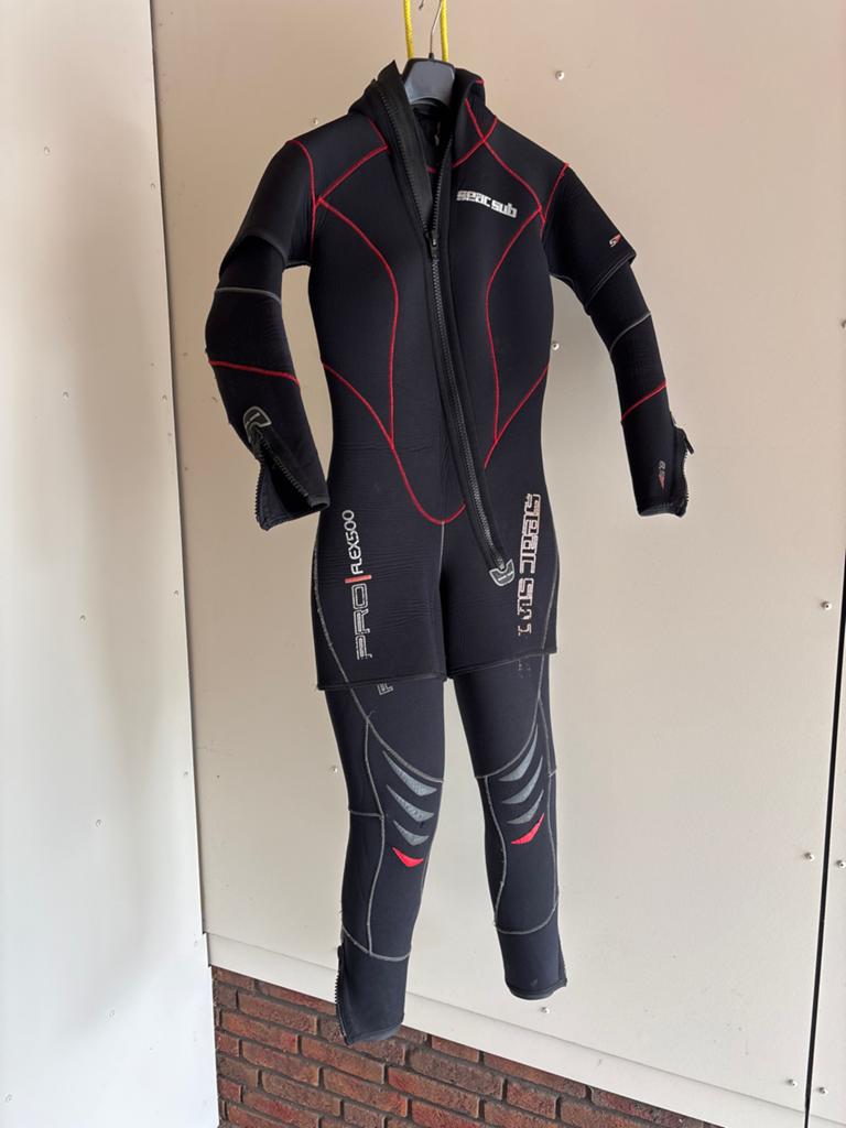 Seac Sub Pro Flex 500 Wetsuit + overpak.Maat XL, dames, Watersport en Boten, Duiken, Ophalen of Verzenden, Zo goed als nieuw, Duikpak