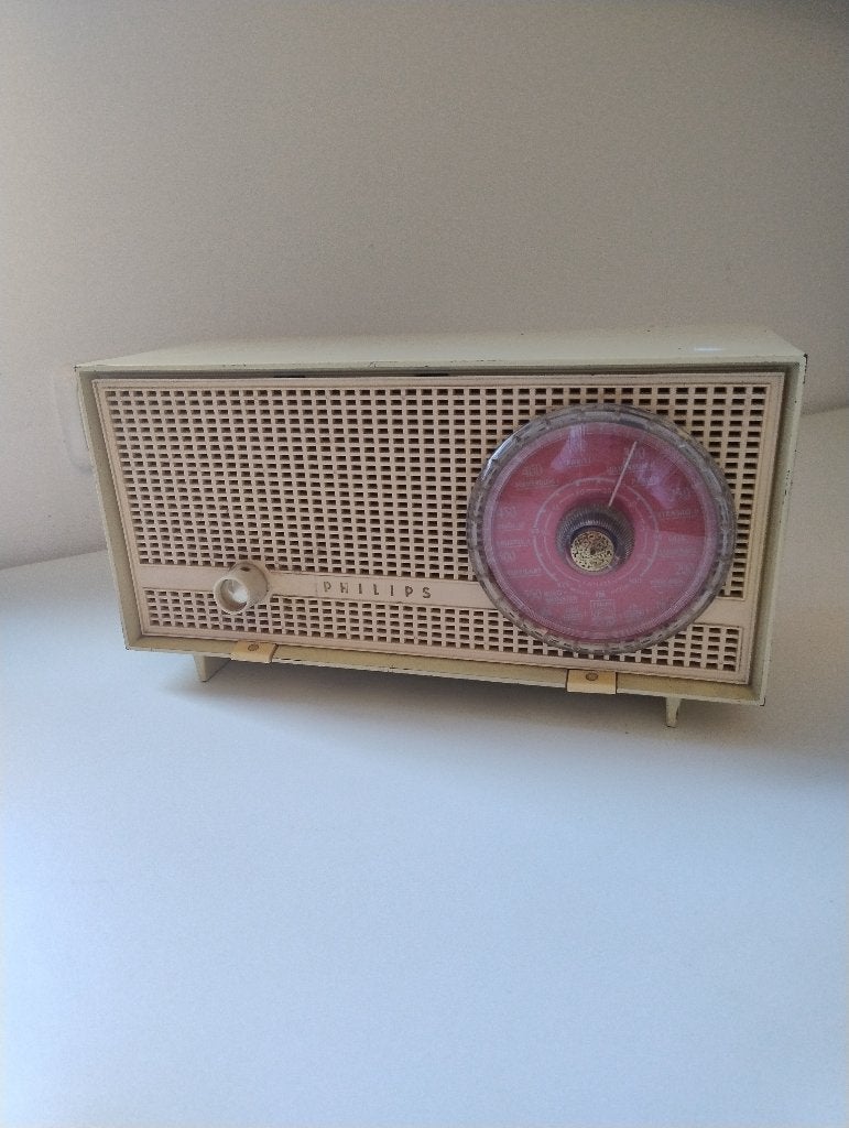 Vintage Philips B1X02A buizenradio - defect, Ophalen, Gebruikt, Radio