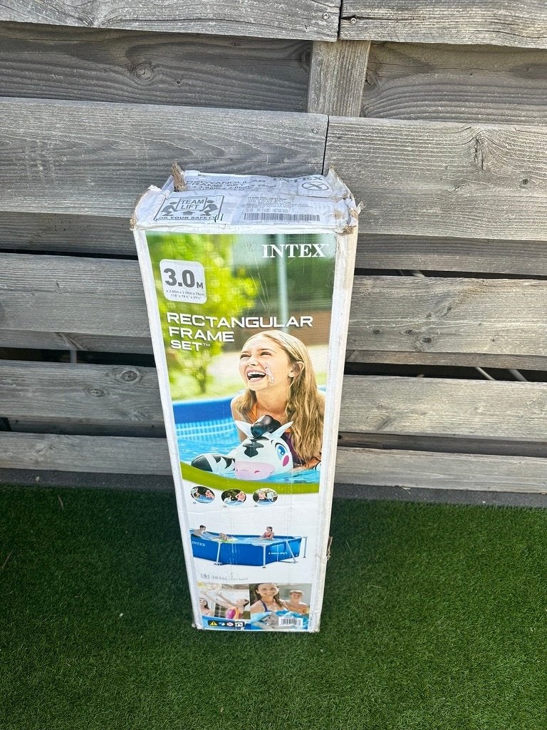 Intex Opzetzwembad 3x2m - Gebruikt maar functioneel (11), Ophalen of Verzenden, Gebruikt