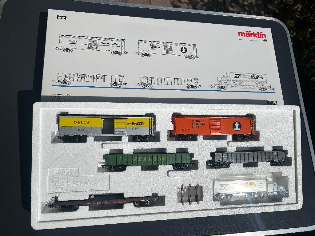 Marklin H0 4862 5-delige USA goederenwagen set I, TP III, Wisselstroom, Ophalen of Verzenden, Märklin, Nieuw