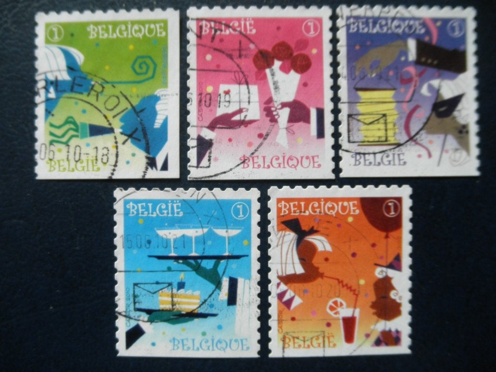 Postzegels België 2010 groetzegels - cw. 6,00., Ophalen of Verzenden, Gestempeld