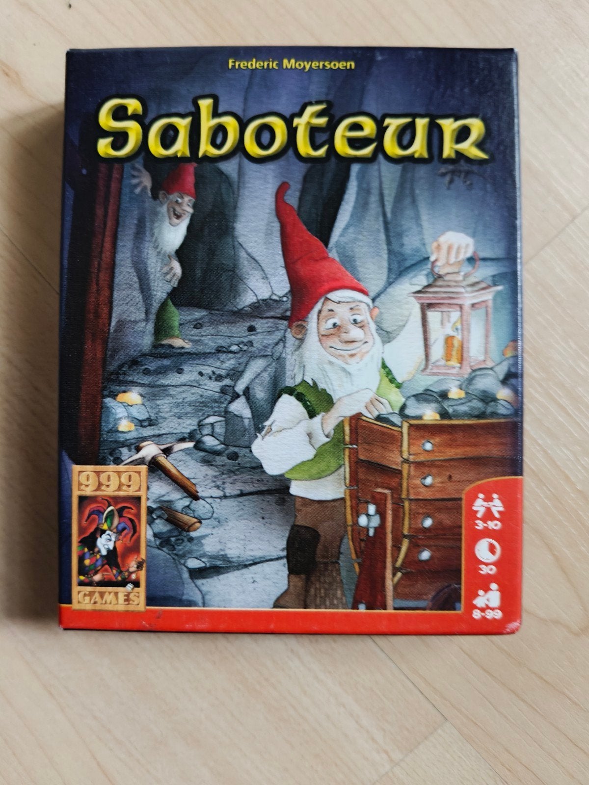 Saboteur kaartspel van 999 Games, Drie of vier spelers, Ophalen of Verzenden, Zo goed als nieuw, 999 Games