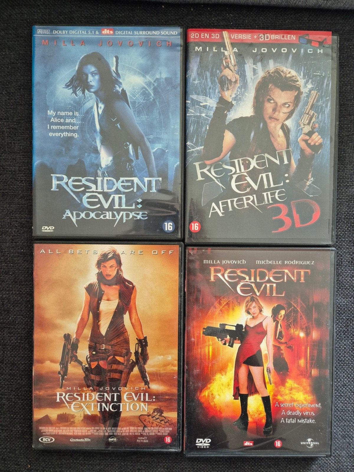 Resident Evil dvd's, Vanaf 16 jaar, Ophalen of Verzenden, Zo goed als nieuw