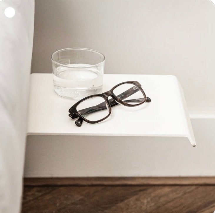 Matt Sleeps Stalen Zijtafel - Wit, incl. bevestiging, Minder dan 45 cm, Minder dan 55 cm, Metaal of Aluminium, Ophalen of Verzenden