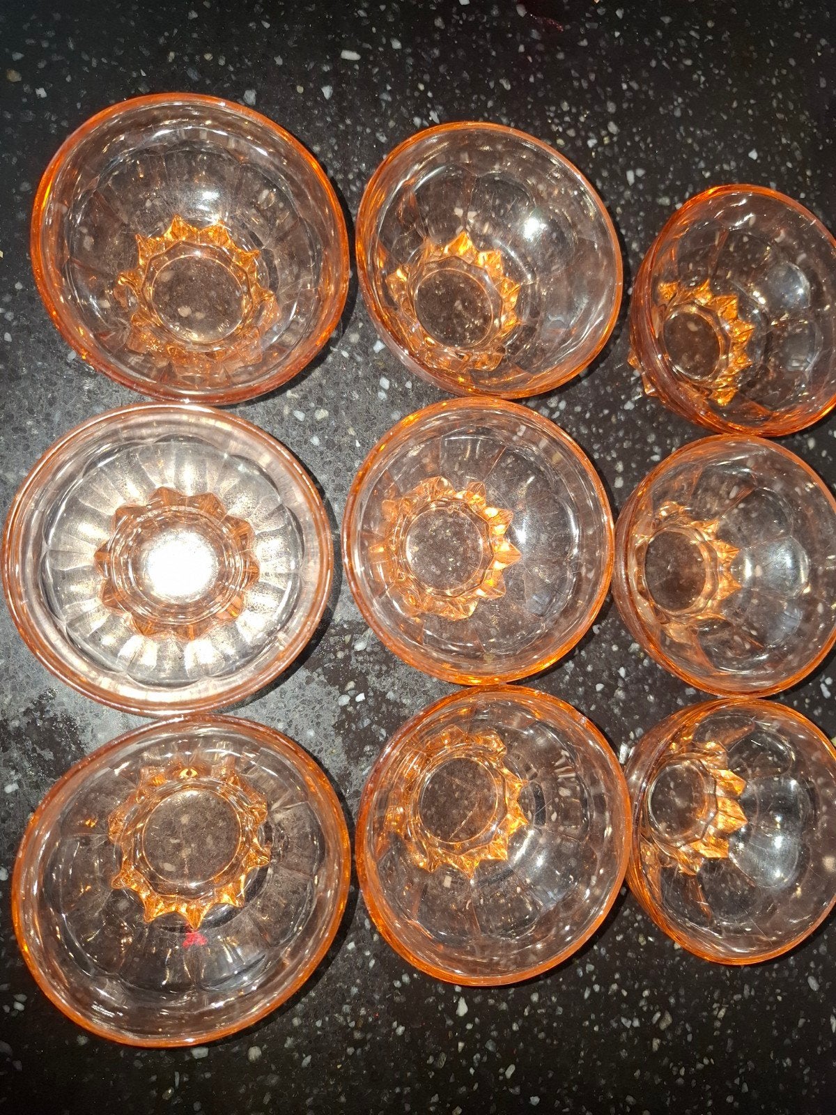 Rose glazen bowlglaasjes, Antiek en Kunst, Antiek | Glas en Kristal, Ophalen