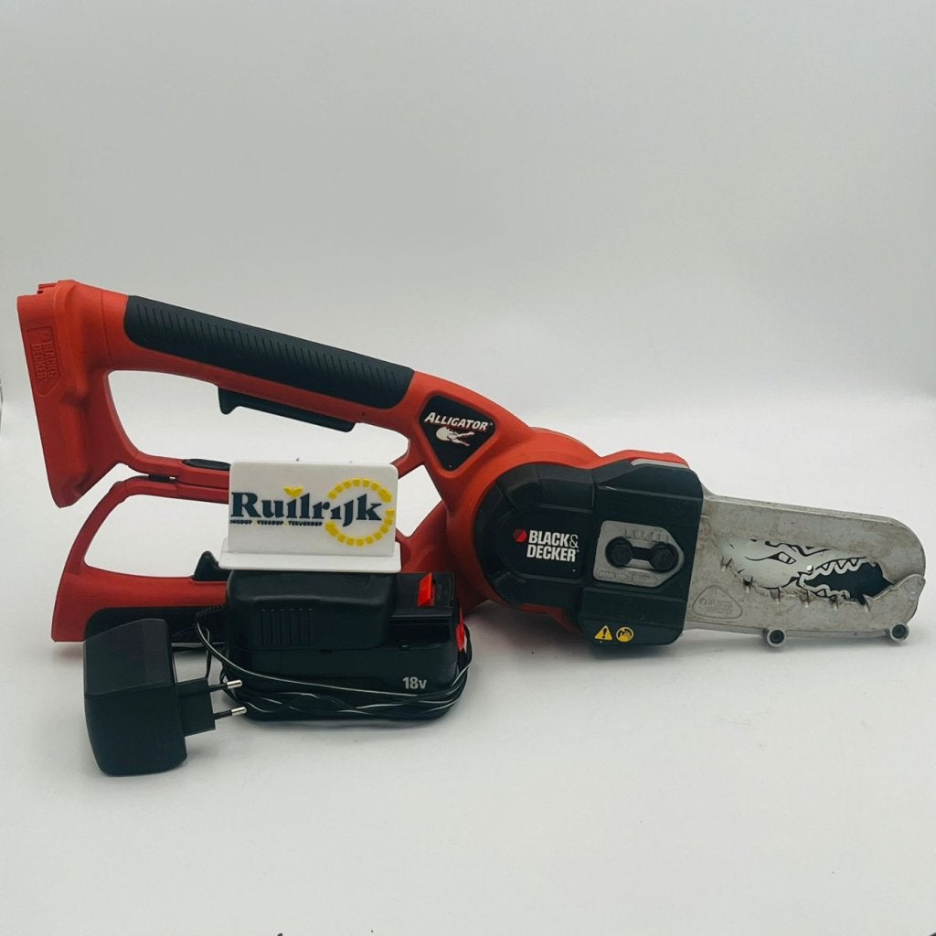 BLACK en DECKER Alligator Accu Snoeizaag GKC1000LQW Compleet, Black en Decker, Zo goed als nieuw, Support@blackendecker.com, 701 E. Joppa Road
Towson, MD 21286
USA