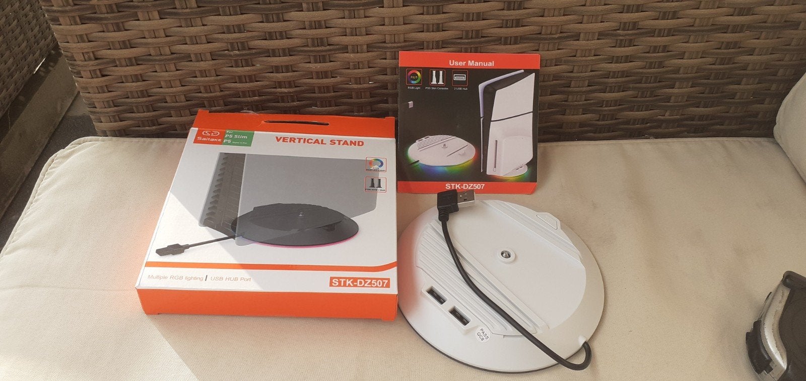 Verticale standaard met RGB-verlichting en USB-hub voor PS5, Ophalen of Verzenden, Nieuw, Overige typen, PlayStation 5