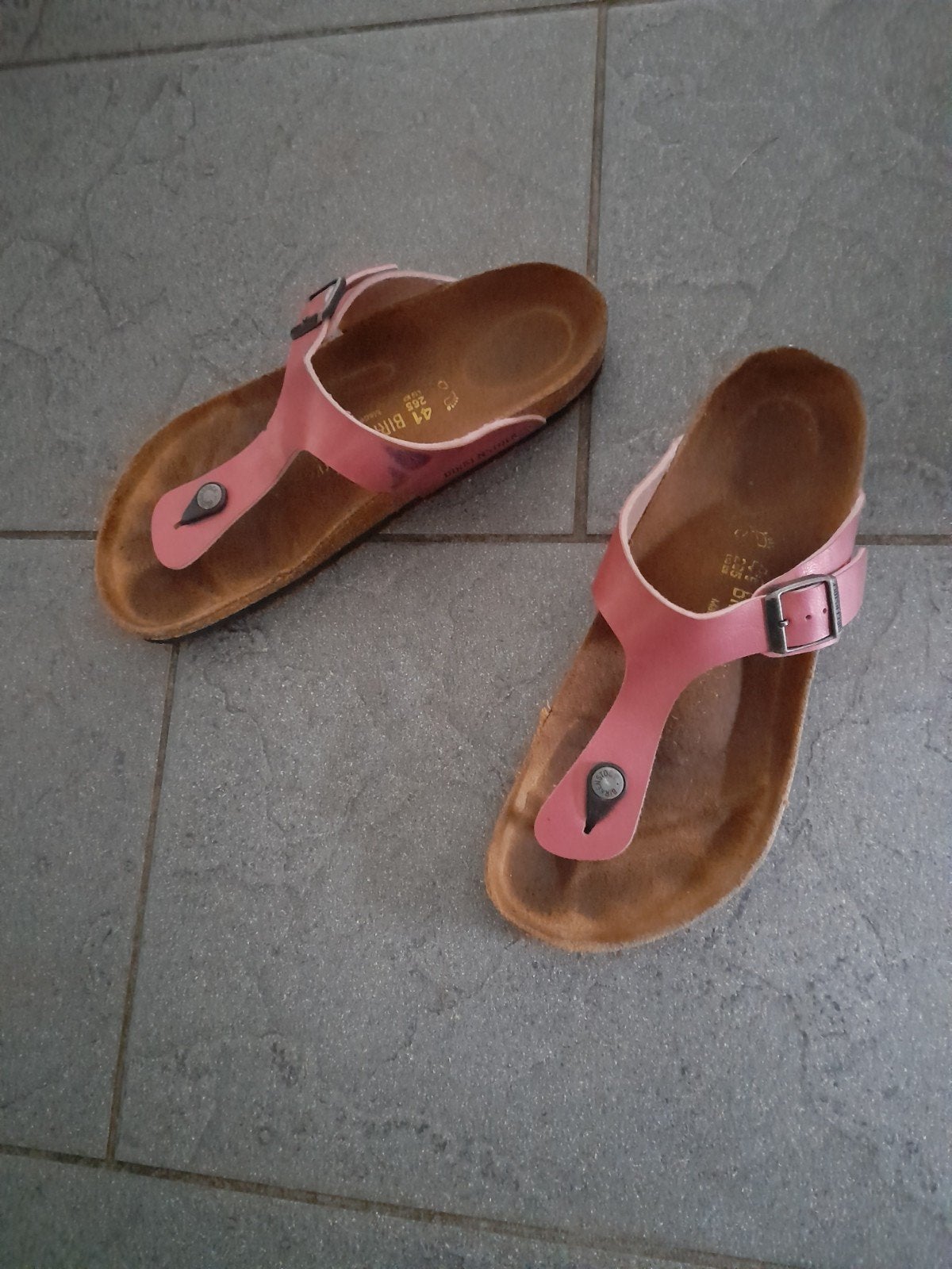 Roze Parelmoer Birkenstocks Maat 41 Z.G.A.N., Kleding | Dames, Schoenen, Zo goed als nieuw, Roze, Ophalen of Verzenden