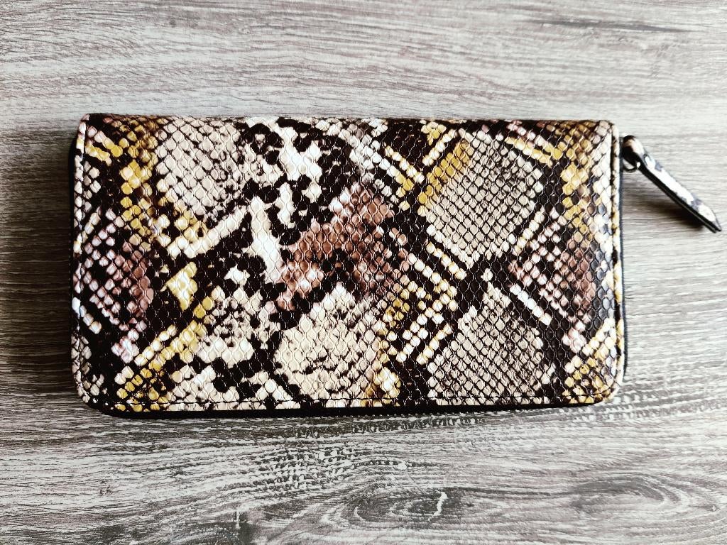 👛 Portemonnee slangenleer (nep) 👛, Ophalen of Verzenden, Zo goed als nieuw, Overige kleuren, Overige merken