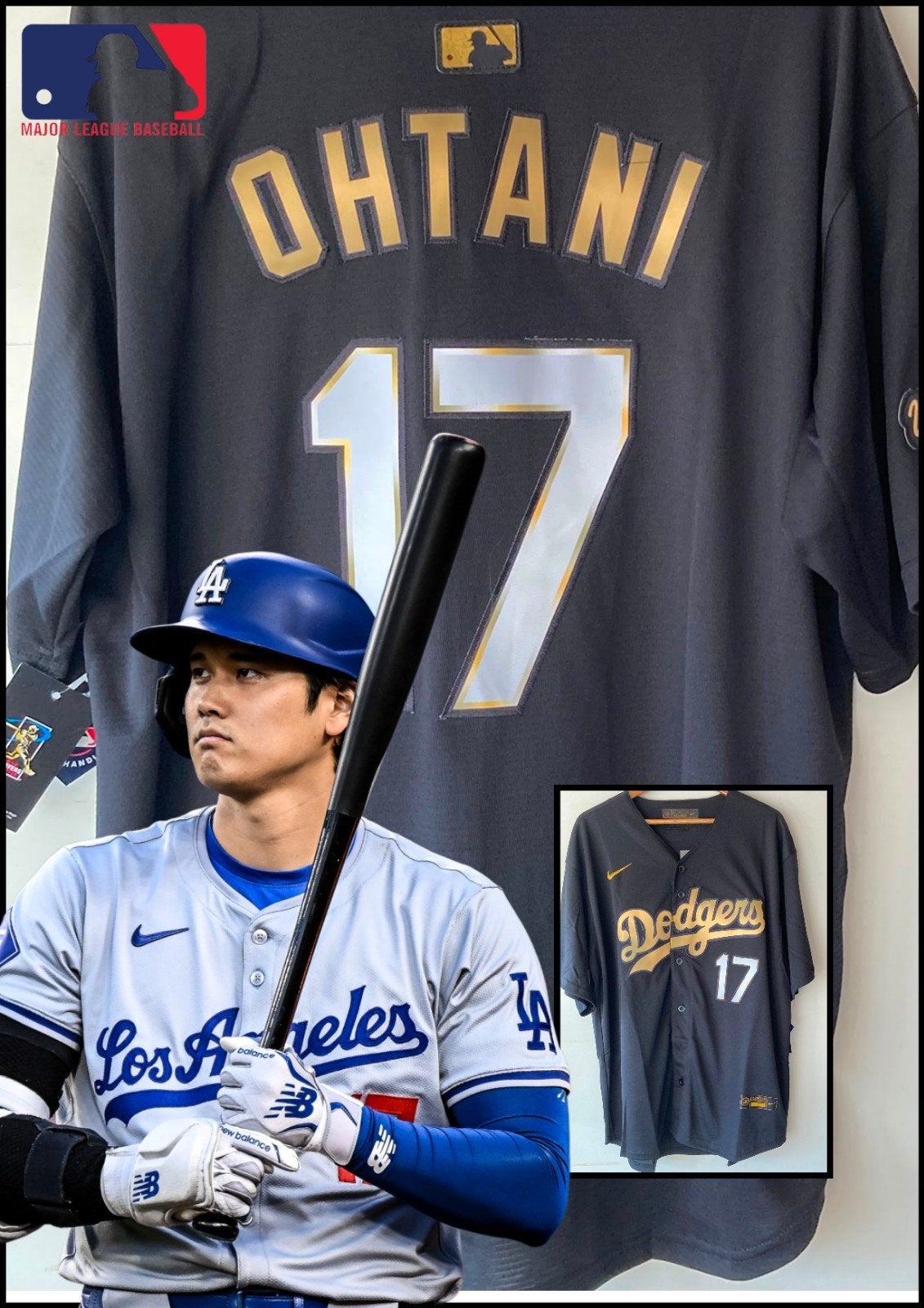 MLB Othani 17 Dodgers LEGEND 2XL & 3XL, Sport en Fitness, Honkbal en Softbal, Ophalen of Verzenden, Nieuw, Honkbal, Kleding